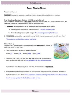 food chain gizmo answers: Exploring the Intricacies of Ecosystem Dynamics